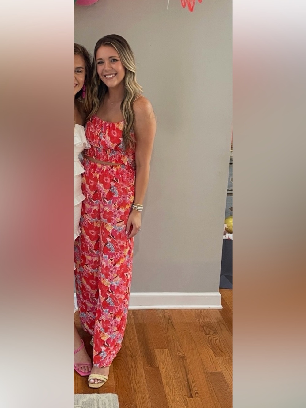 Pink Lily Pants & Crop Set